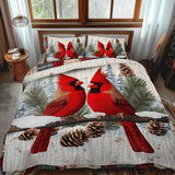 Crimson Winter 3-Piece Bedding Set