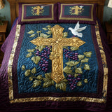 Dove Cross 3-Piece Bedding Set