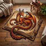 Biblioteca del Drago tappeto sagomato personalizzato NCU0TD2647