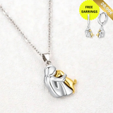 Collana della fortuna con motivo di cane (+ orecchini GRATIS)