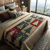 Coperta patchwork per albero di Natale per tapis roulant