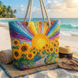 Bolso de Playa Hecho a Mano | Sol Arcoíris