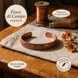 Bracciale in Rame di CasaBellaItalia - Fiore di Campo