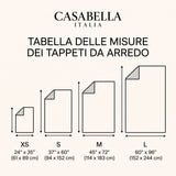 Guida alle taglie del tappeto - CasaBella Italia