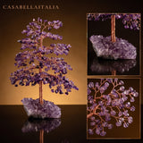 Simbiosi - Albero della Vita in Ametista con Geode di Ametista