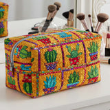 Golden Spikes Quilted Makeup Bag