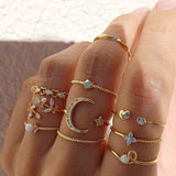 Pacchetto di 10 Anelli | Anelli Bohemien in Argento e Oro
