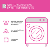 Bright Whiskers Quilted Makeup Bag