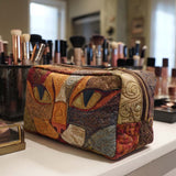 Meow Mood Quilted Makeup Bag