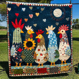 Coperta artistica Moonlit Roosters