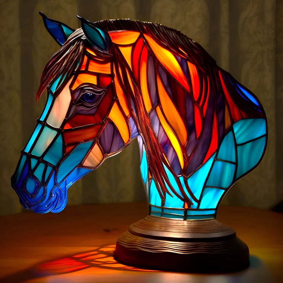 Lampada notturna a LED a forma di animale "Spirito | Lampada di Cavallo Magico", luce decorativa artigianale CasaBellaItalia