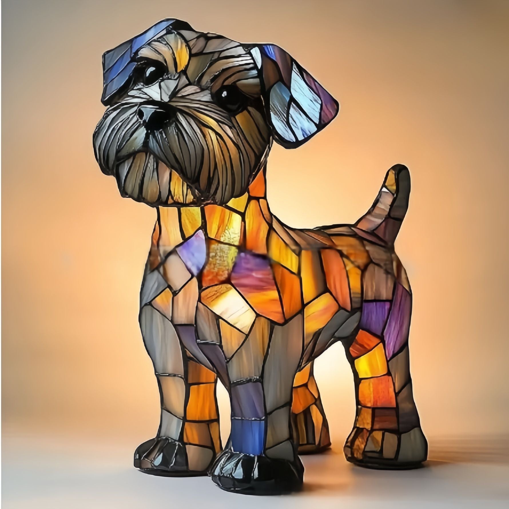 Lampada notturna a LED a forma di animale "Lampada Magica del Cane Dex", luce decorativa artigianale CasaBellaItalia
