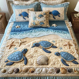 Set di biancheria da letto imbottita di 3 pezzi - Onde dell'Oceano