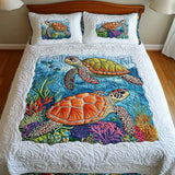 Set di biancheria da letto imbottito di 3 pezzi - Tartarughe Marine