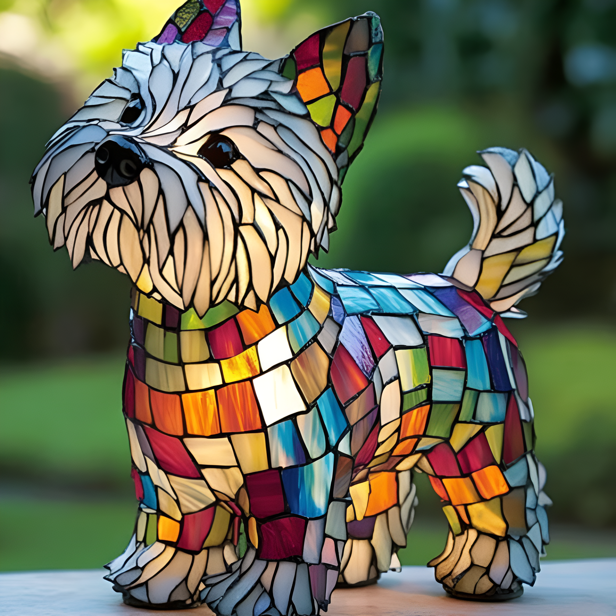 Lampada notturna a LED a forma di animale "Kiko | Lampada magica per cane", luce decorativa artigianale CasaBellaItalia