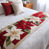 Fioriture di Poinsettia - coperta per il letto