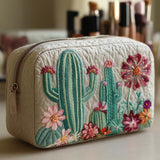 Prickly Pear Quilted Makeup Bag