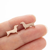 Orecchini dachshund – Orecchini minimalisti in metallo