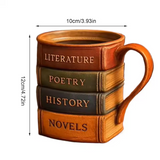 Amante dei Libri – Tazza di caffè 3D fatta a mano