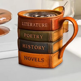Amante dei Libri – Tazza di caffè 3D fatta a mano