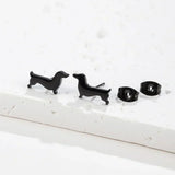 Orecchini dachshund – Orecchini minimalisti in metallo