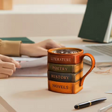 Amante dei Libri – Tazza di caffè 3D fatta a mano