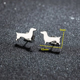 Orecchini dachshund – Orecchini minimalisti in metallo