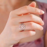 Anello delicato con impronta animale – Anello aperto in acciaio inossidabile con motivo animale