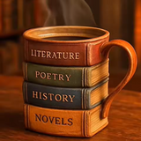Amante dei Libri – Tazza di caffè 3D fatta a mano