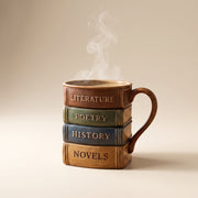 Amante dei Libri – Tazza di caffè 3D fatta a mano