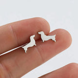 Orecchini dachshund – Orecchini minimalisti in metallo