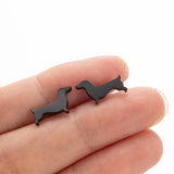Orecchini dachshund – Orecchini minimalisti in metallo