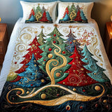 Shimmering Evergreen Tales 3-Piece Bedding Set