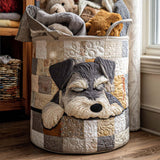 Sleepy Schnauzer Laundry Basket