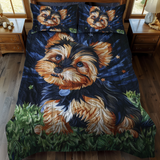 Starry Yorkie 3-Piece Bedding Set