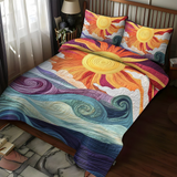 Set di biancheria da letto imbottito a 3 pezzi - Incanto Solare