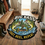 Trophy Bass Forma Personalizzata - tappeto