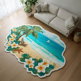 Tappeto sagomato a forma di spiaggia tropicale NCU0NT12625