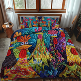 Whimsical Chickens 3-Piece Bedding Set