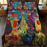Whimsical Chickens 3-Piece Bedding Set