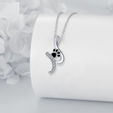 Collana con ciondolo a forma di impronta di cane 'Amico Leale'