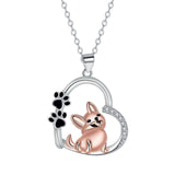 Collare per cani Amistoso a Cuore in Oro Rosa