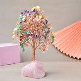 Joie de Vivre – Albero della Vita in Pietre dei 7 Chakra e Quarzo Rosa