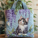 Borsa a Tracolla Imbottita Gattino tra i Glicini