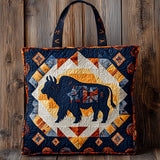Borsa di Tela Trapuntata Bisonte tra le Stelle