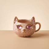 Tazza 3D a forma di gatto scolpita