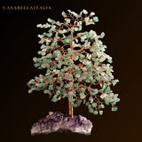 Simbiòsi - Albero della Vita in Avventurina Verde con Geode di Ametista