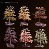 Simbiosi - Albero della Vita in Peridoto con Geode di Ametista