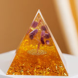 Crescita Eterna - Piramide Orgonite Albero della Vita in Ametista
