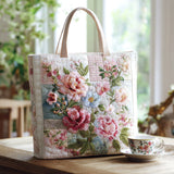 Borsa a Tracolla Trapuntata Fioritura di Fiori